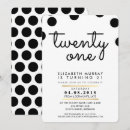 Search for black 21st birthday invitations Minimalist