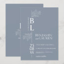 Search for elegant modern floral wedding invitations Dusty blue