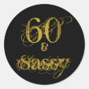 Search for sassy birthday stickers Black and gold