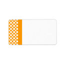 Search for orange polka dot return address labels Dots