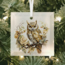 Search for white owl christmas tree decorations Brown