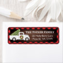 Search for red black plaid return address labels Rustic