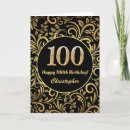 Search for 100th birthday Black and gold