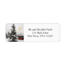 Search for snow scene return address labels Tree