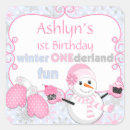 Search for winter wonderland birthday stickers Onederland