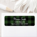 Search for black gingham return address labels Traditional