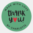 Search for love script stickers Handmade with love