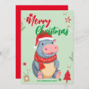 Search for hippo christmas cards Red
