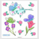 Search for pretty blue butterflies stickers Flowers