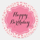 Search for leopard print birthday stickers Pink