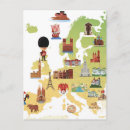 Search for cartoon maps postcards England
