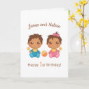 Search for twins 1st birthday cards Cute
