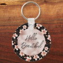 Search for and black floral key rings For her