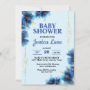 Search for bright flowers invitations Blue