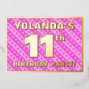 Search for 11 year old birthday invitations Pink