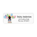 Search for happy birthday party return address labels Black