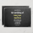Search for chalkboard wedding invitations Black and white