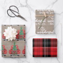 Search for red truck christmas wrapping paper Burlap