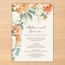 Search for peach rehearsal dinner invitations Botanical