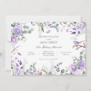 Search for purple flower wedding invitations Green