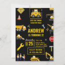 Search for construction vehicle birthday invitations Stop the traffic