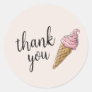Search for ice cream thank you stickers Watercolor