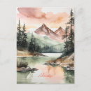 Search for watercolor forest postcards Mountains