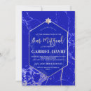 Search for marble bar bat mitzvah invitations Blue