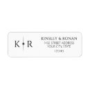 Search for two return address labels Black and white