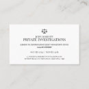 Search for private investigator business cards Enforcement