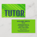 Search for math tutor business cards Green