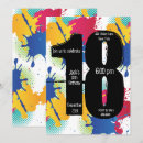 Search for paint splatter birthday invitations Party