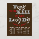 Search for bad luck postcards Friday the 13th