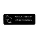 Search for pet cat return address labels Black and white