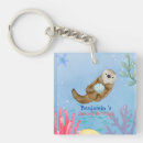 Search for cute otter key rings Watercolor