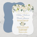 Search for dusty blue and gold wedding invitations Eucalyptus leaves