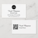Search for sales representative business cards Black and white