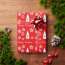 Search for red snowflake wrapping paper Stars