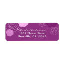 Search for purple floral wedding return address labels Chic