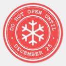 Search for do not open until christmas stickers Red and white