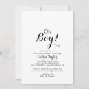 Search for calligraphy baby boy shower invitations For her