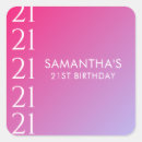 Search for 21st birthday party stickers Contemporary