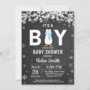 Search for holiday baby boy shower invitations Snowflake