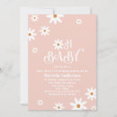 Search for rectangle daisy baby shower invitations Simple minimalist