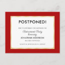 Search for change of plans postcards Postponed