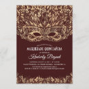 Search for burgundy masquerade party invitations Red