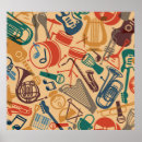 Search for musical instruments posters Illustration