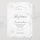 Search for white and silver christening invitations Boy