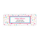 Search for rainbow sprinkles return address labels Pattern