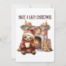 Search for lazy christmas cards Sloth